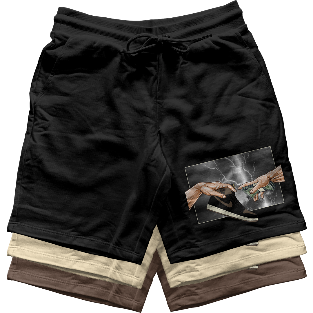 "Palomino 1 Retro God" Jogger Shorts