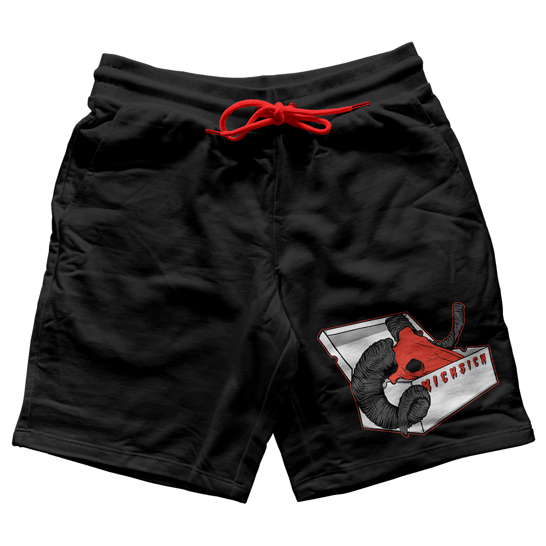 "Red Satin 1 BOX GOAT" Jogger Shorts