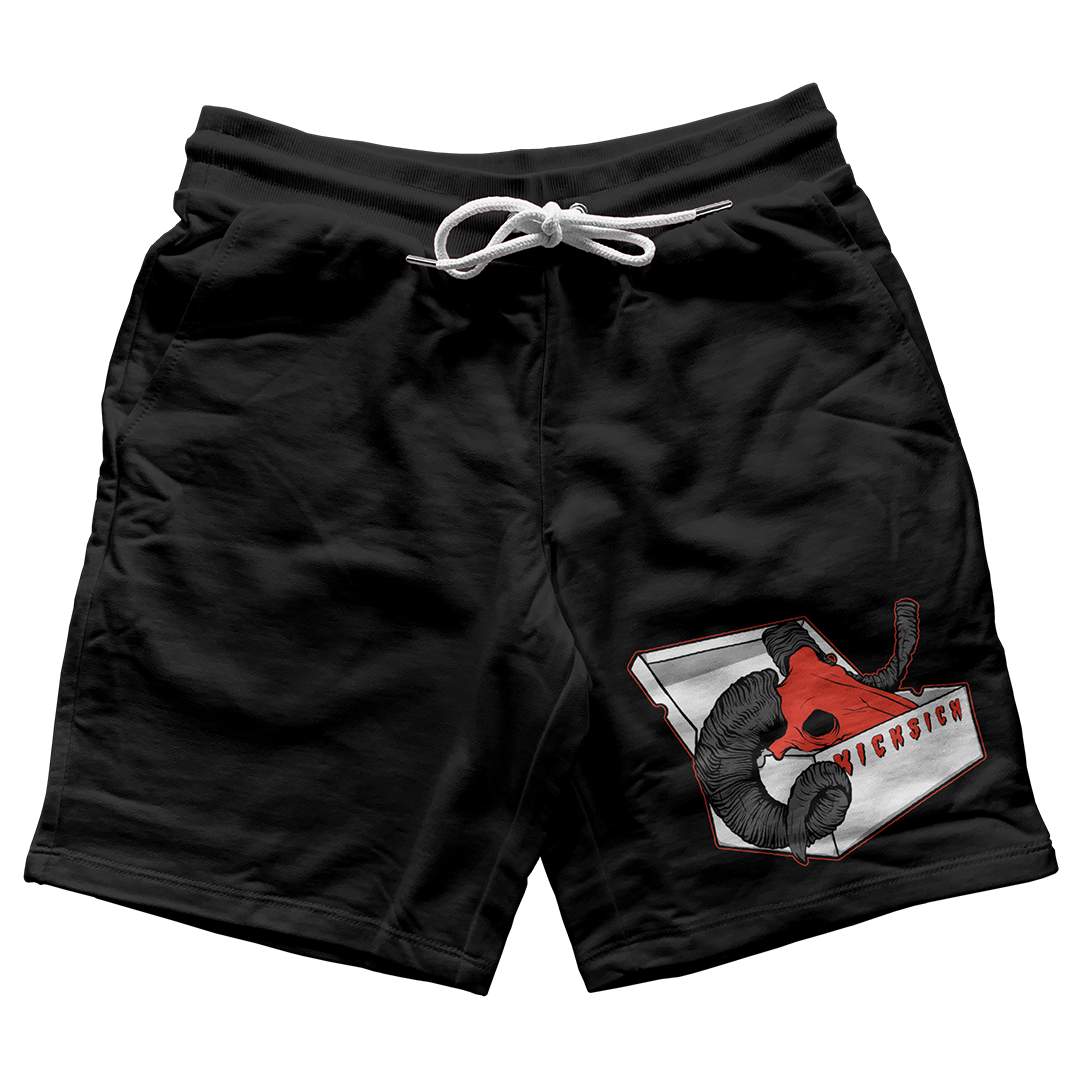 "Red Satin 1 BOX GOAT" Jogger Shorts