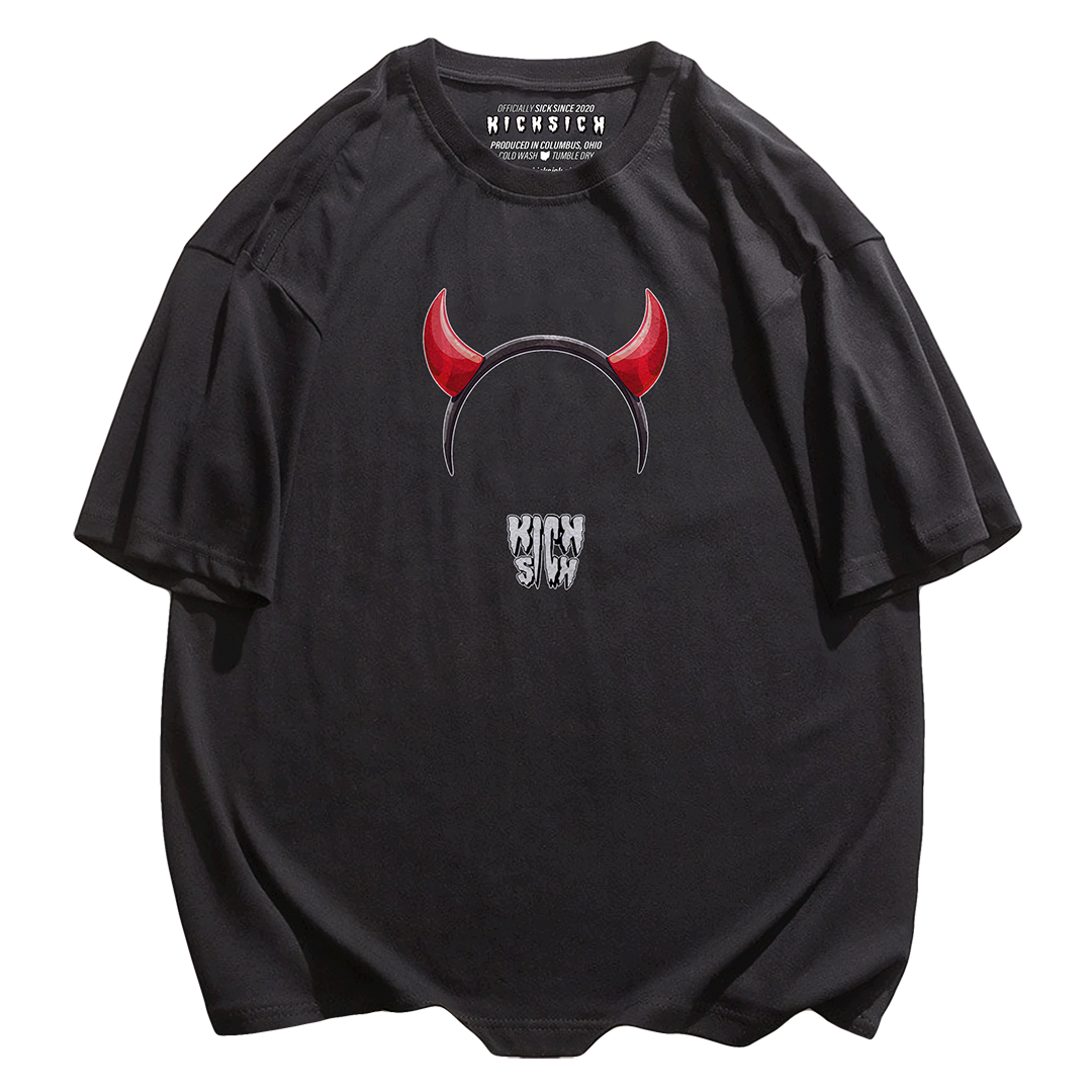 "Red Satin 1 Devil Horns Party Hat" Tee