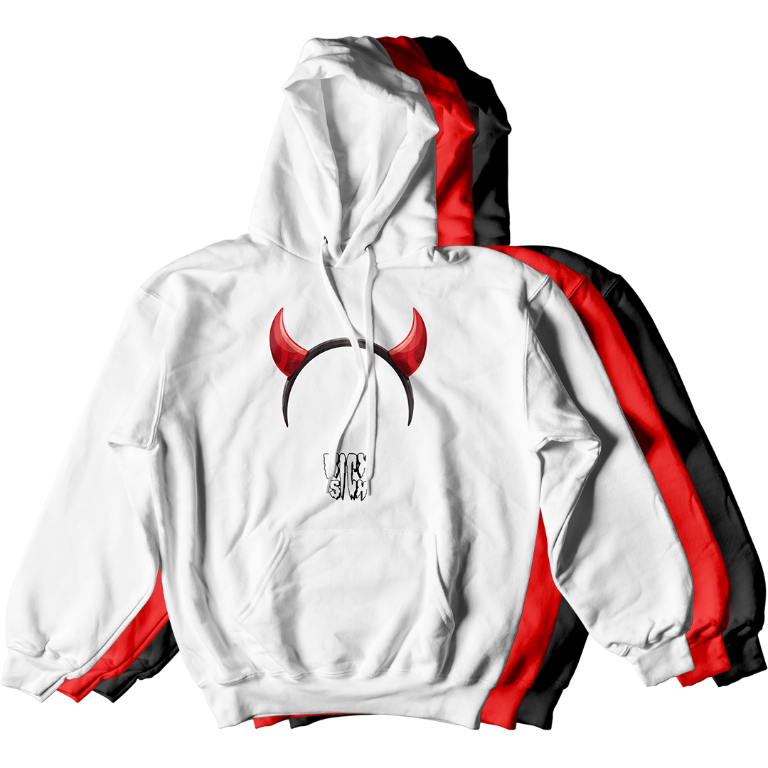 "Red Cement 4 Devil Horn Party Hat" Hoodie