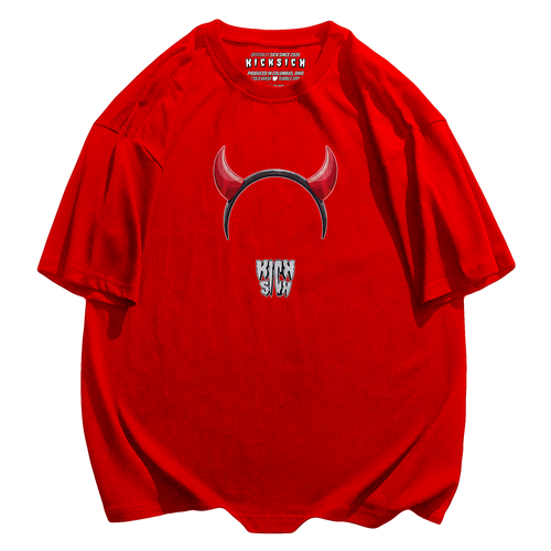 "Bred Reimagined 4 Devil Horns Party Hat" Tee