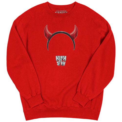 "Bred Reimagined 4 Devil Horns Party Hat" Crewneck Sweatshirt