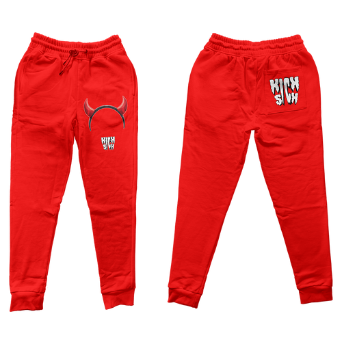 "Bred Reimagined 4 Devil Horns Party Hat" Jogger Pants