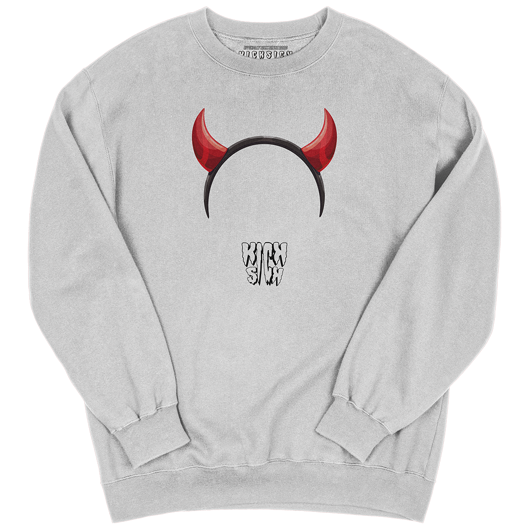 "Red Cement 4 Devil Horns Party Hat" Crewneck Sweatshirt