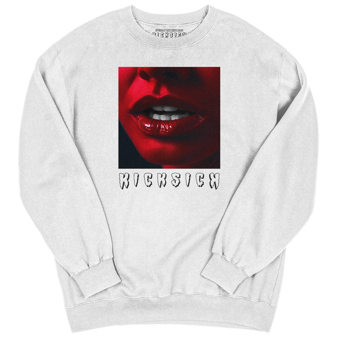 "Red Satin 1 She Saw Something" Crewneck Sweatshirt