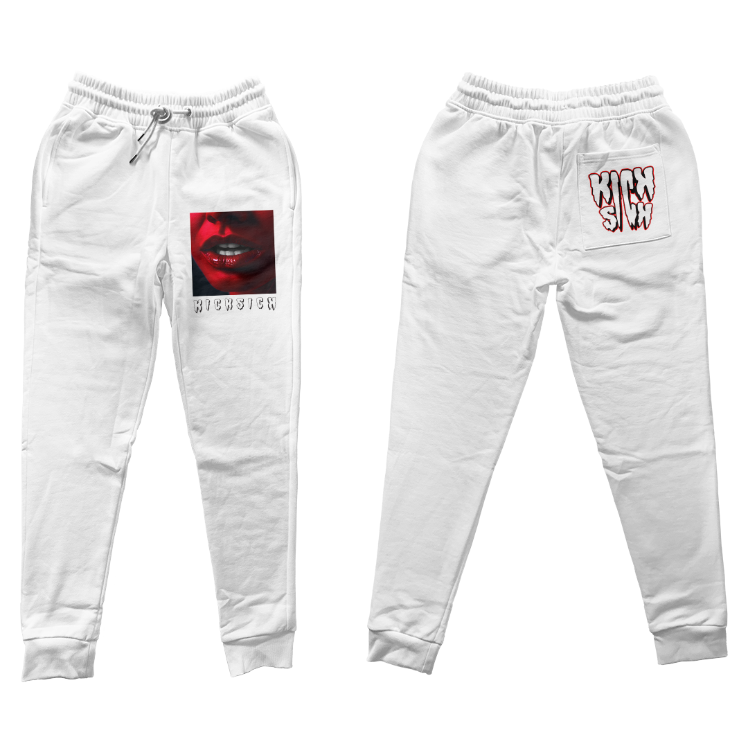 "Red Satin 1 She Saw Something" Jogger Pants