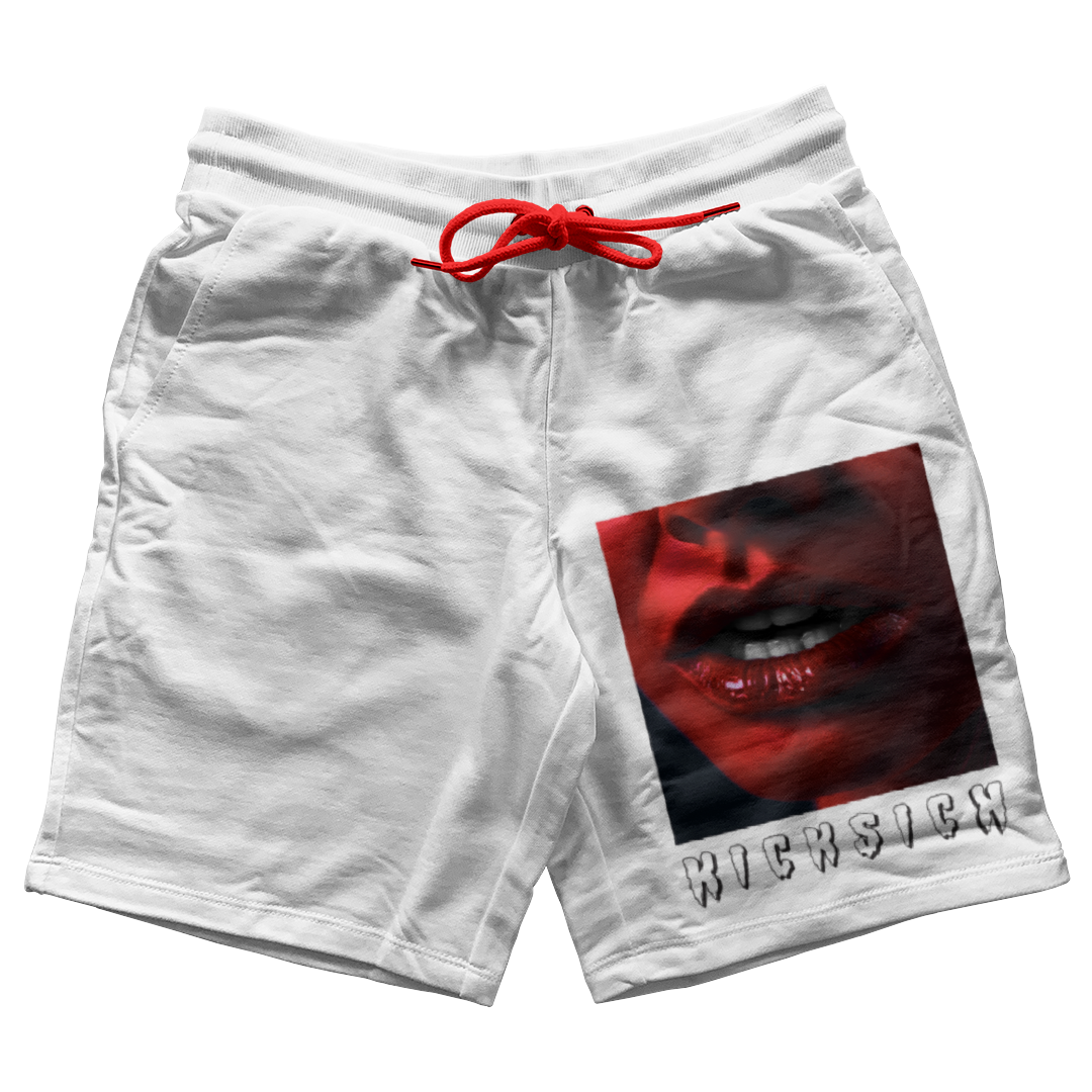 "Red Satin 1 She Saw Something" Jogger Shorts