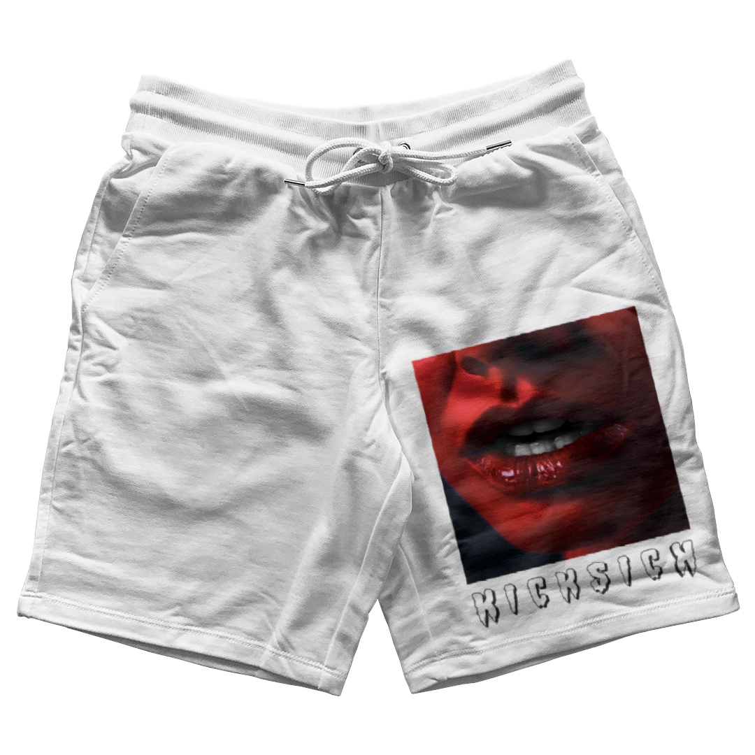 "Red Satin 1 She Saw Something" Jogger Shorts