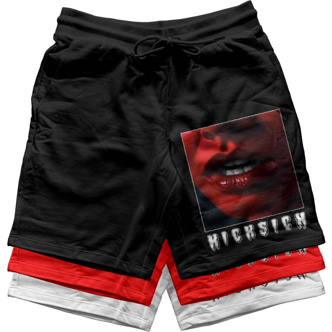 "Bred Reimagined 4 She Saw Something" Jogger Shorts