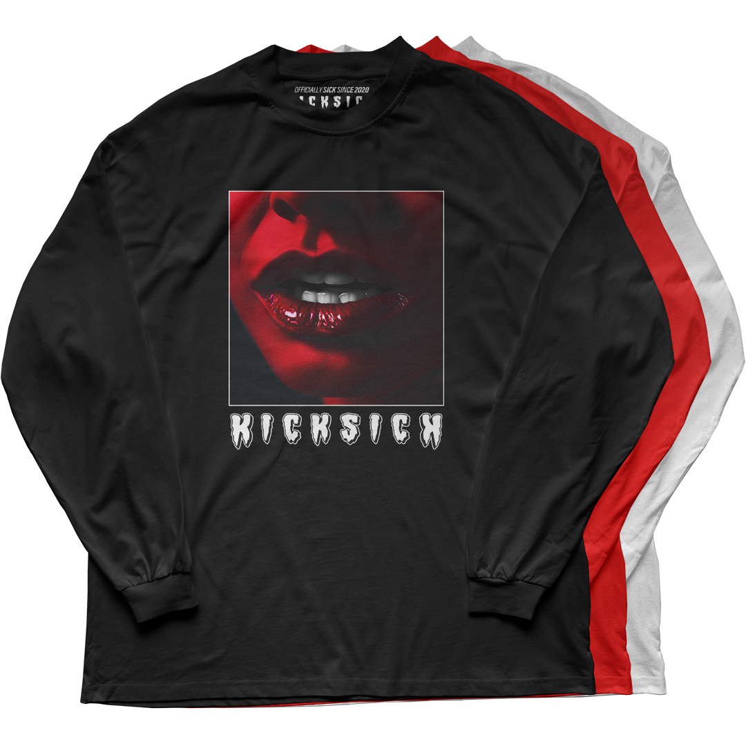 "Red Satin 1 She Saw Something" Long Sleeve Tee