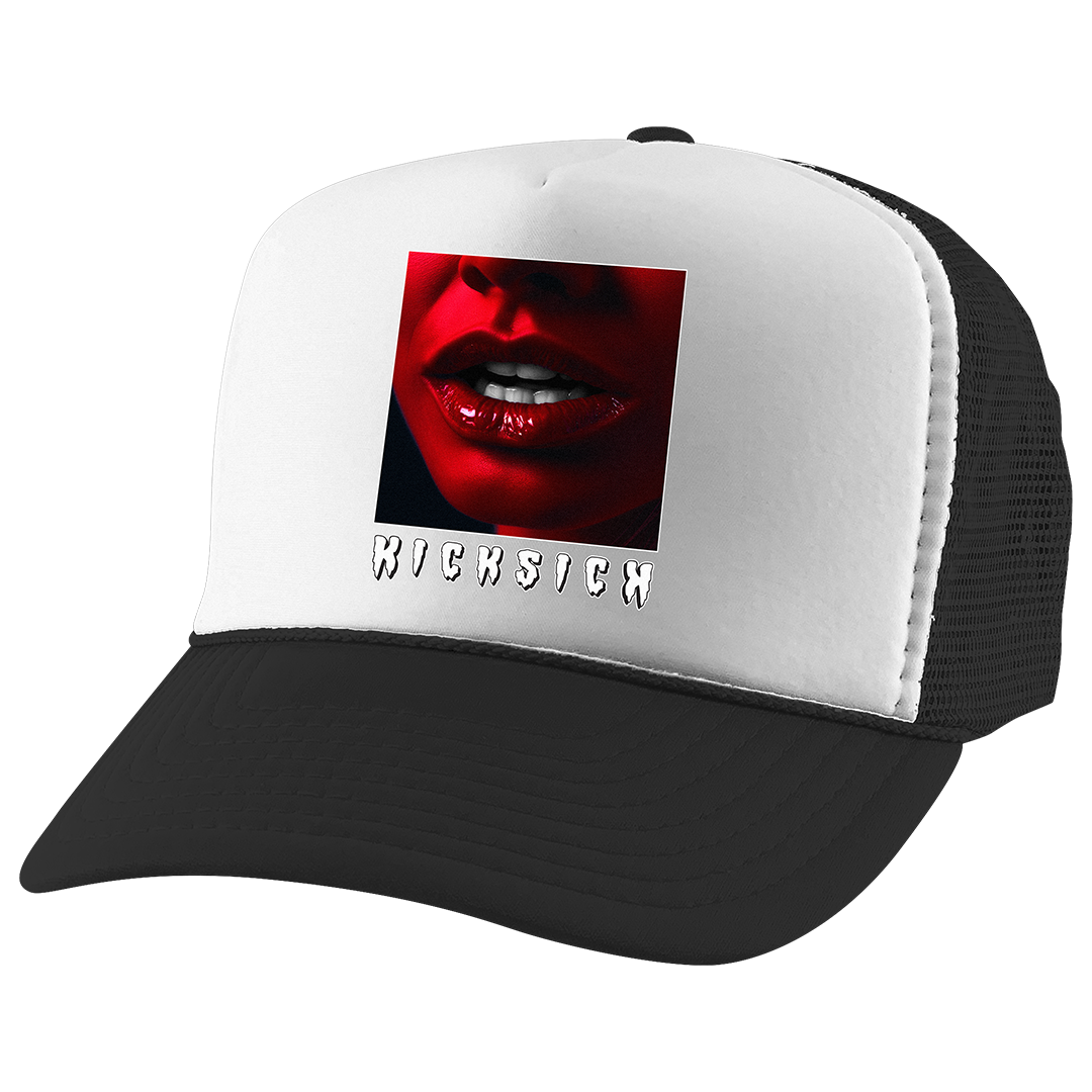"Red Satin 1 She Saw Something" Trucker Hat