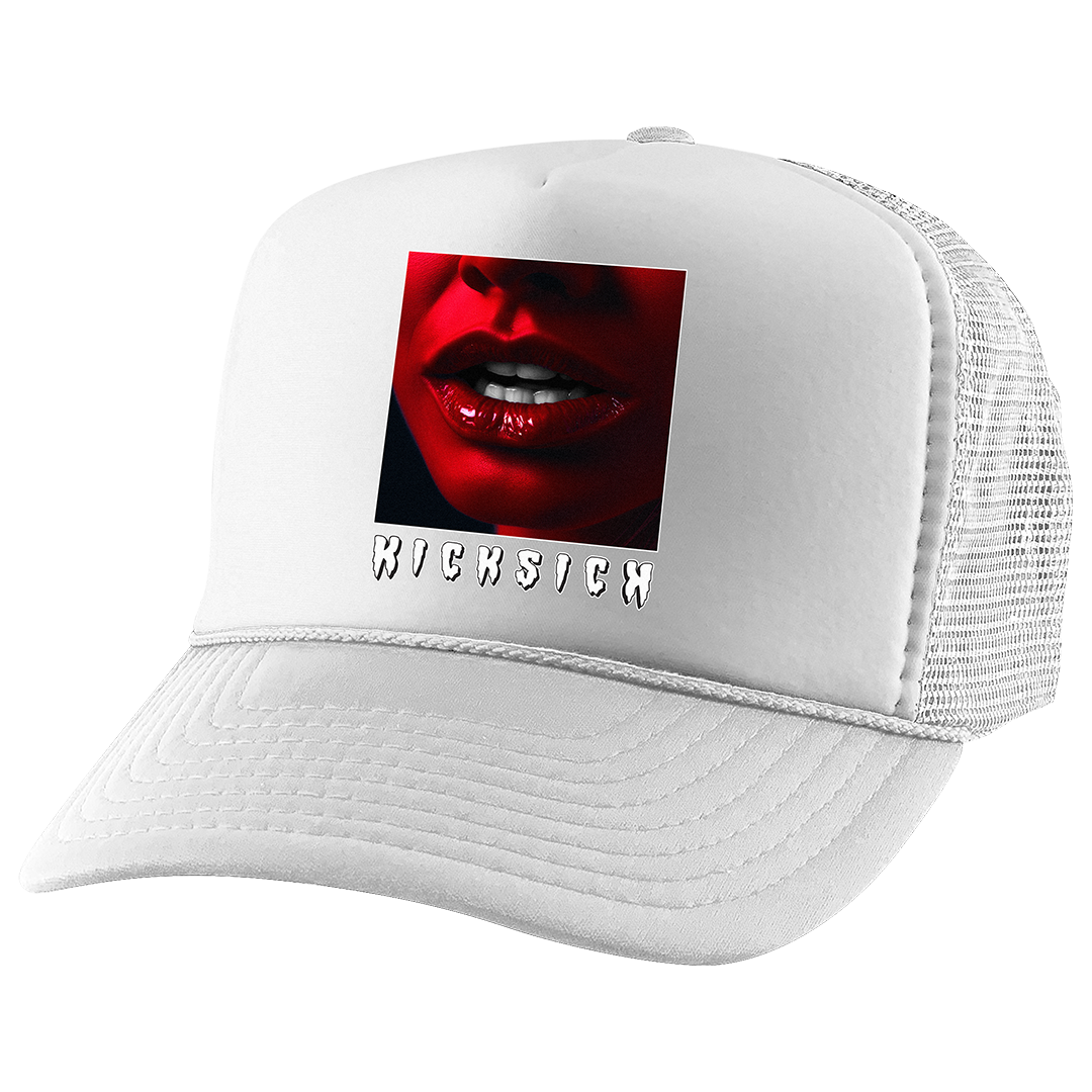 "Red Satin 1 She Saw Something" Trucker Hat
