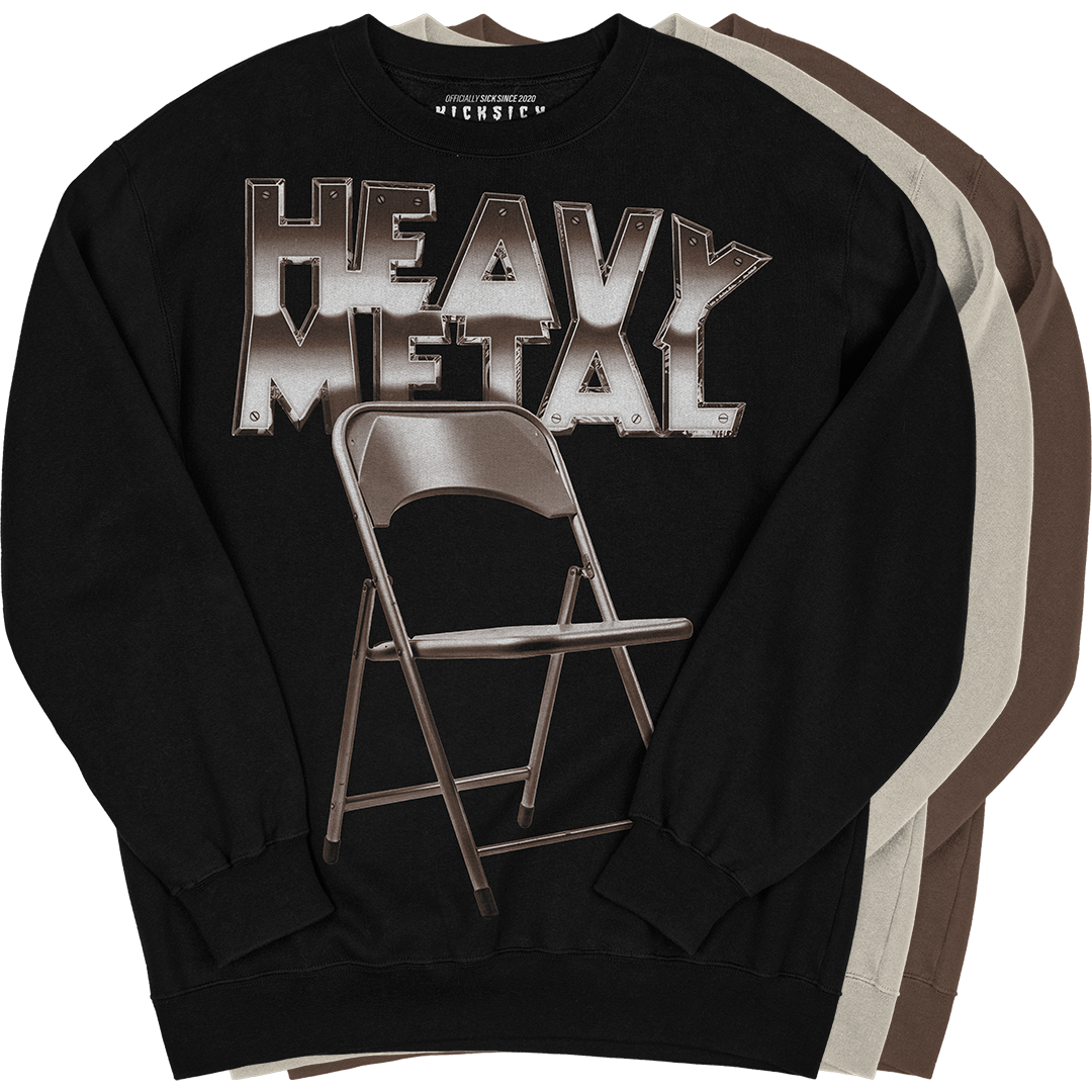 "Palomino 1 Heavy Metal Folding Chair" Crewneck Sweatshirt