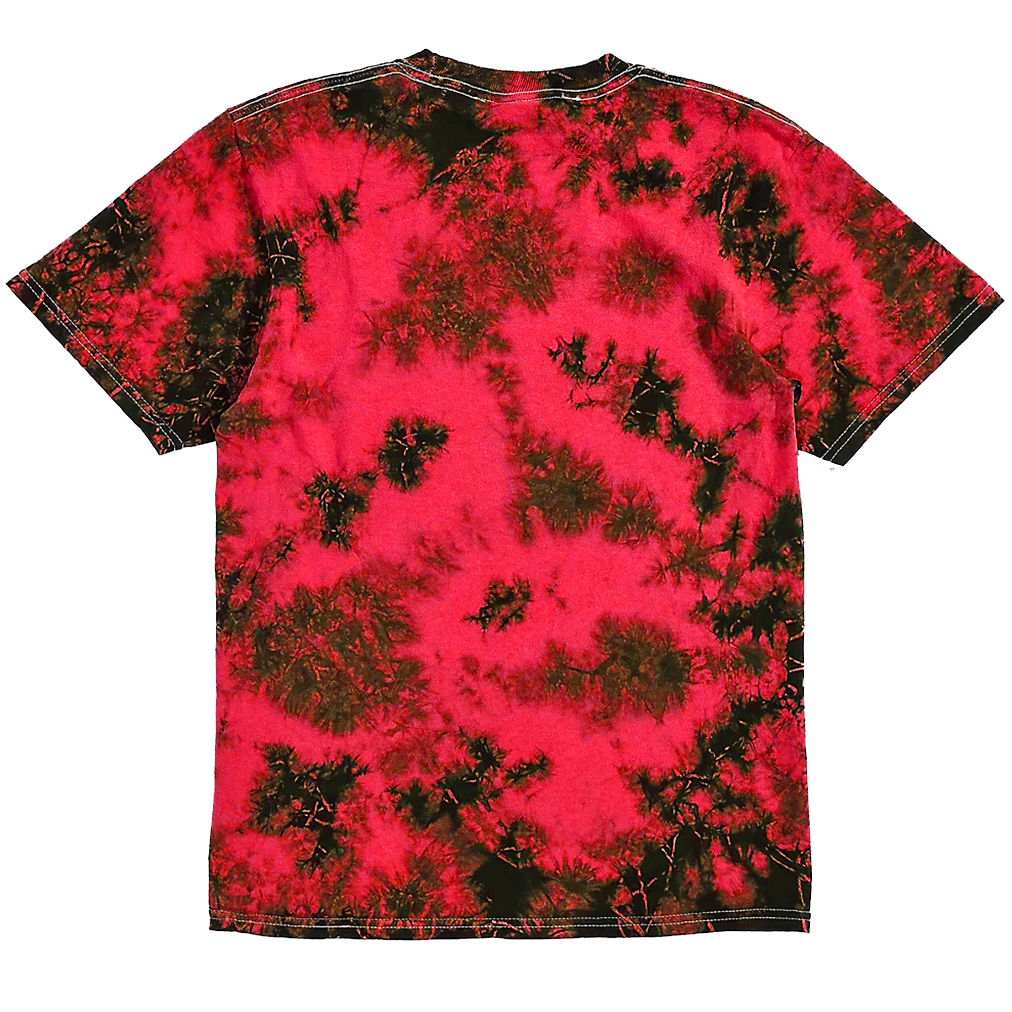 "Ahegao Skull" | Burning Red Crystal Wash Tee