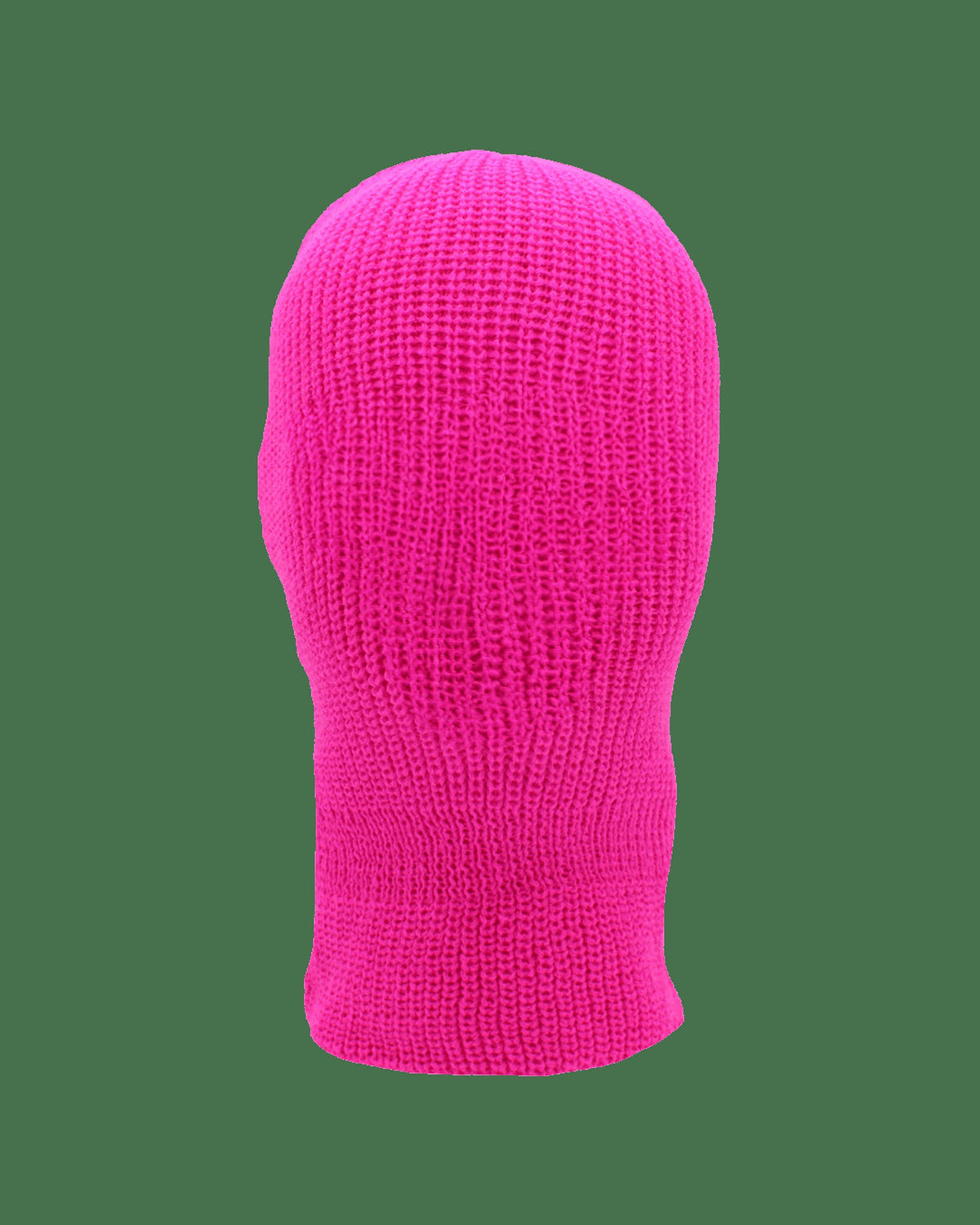 Pink No Smiles ski mask, back