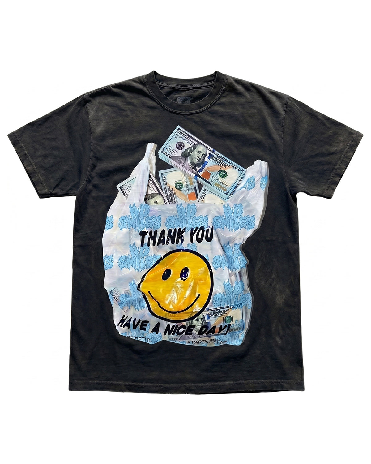 Plastic Benjamins tee, black colorway