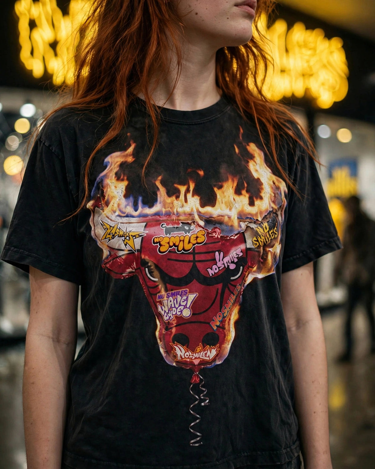 Raging Helium Bull tee three-quarter view