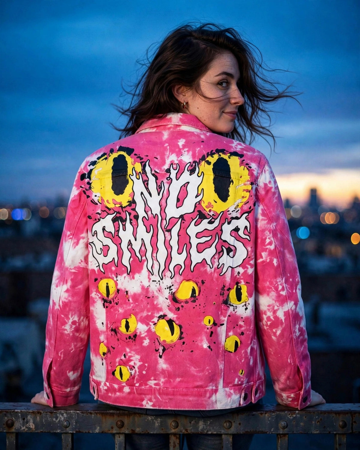 "All Eyez On Mee" | Pink Denim Trucker Jacket