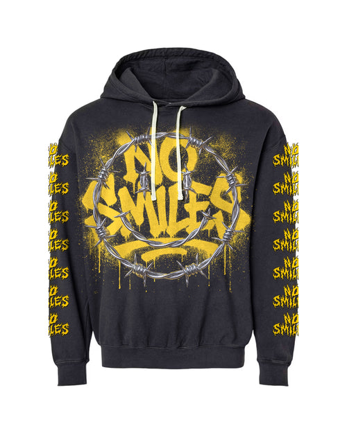 Barbed Wire Smiley Face hoodie, front