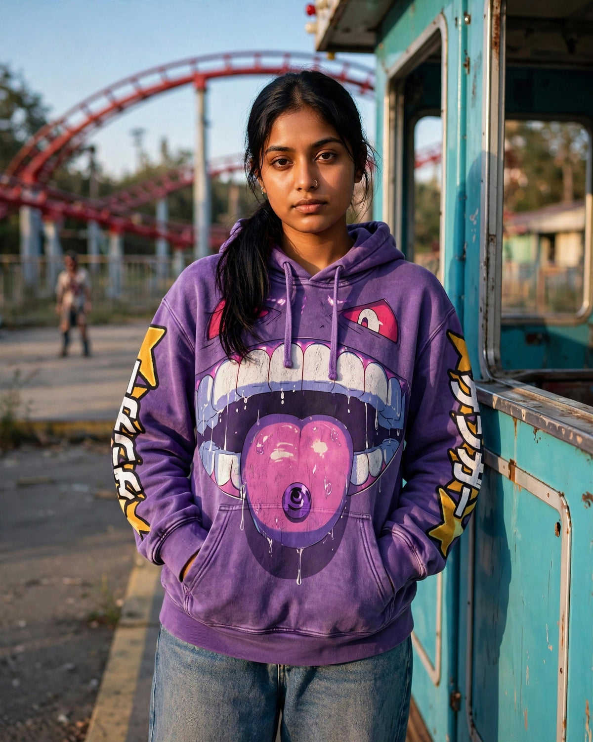 Smile Geng | Cloud Purple Vintage Style Hoodie