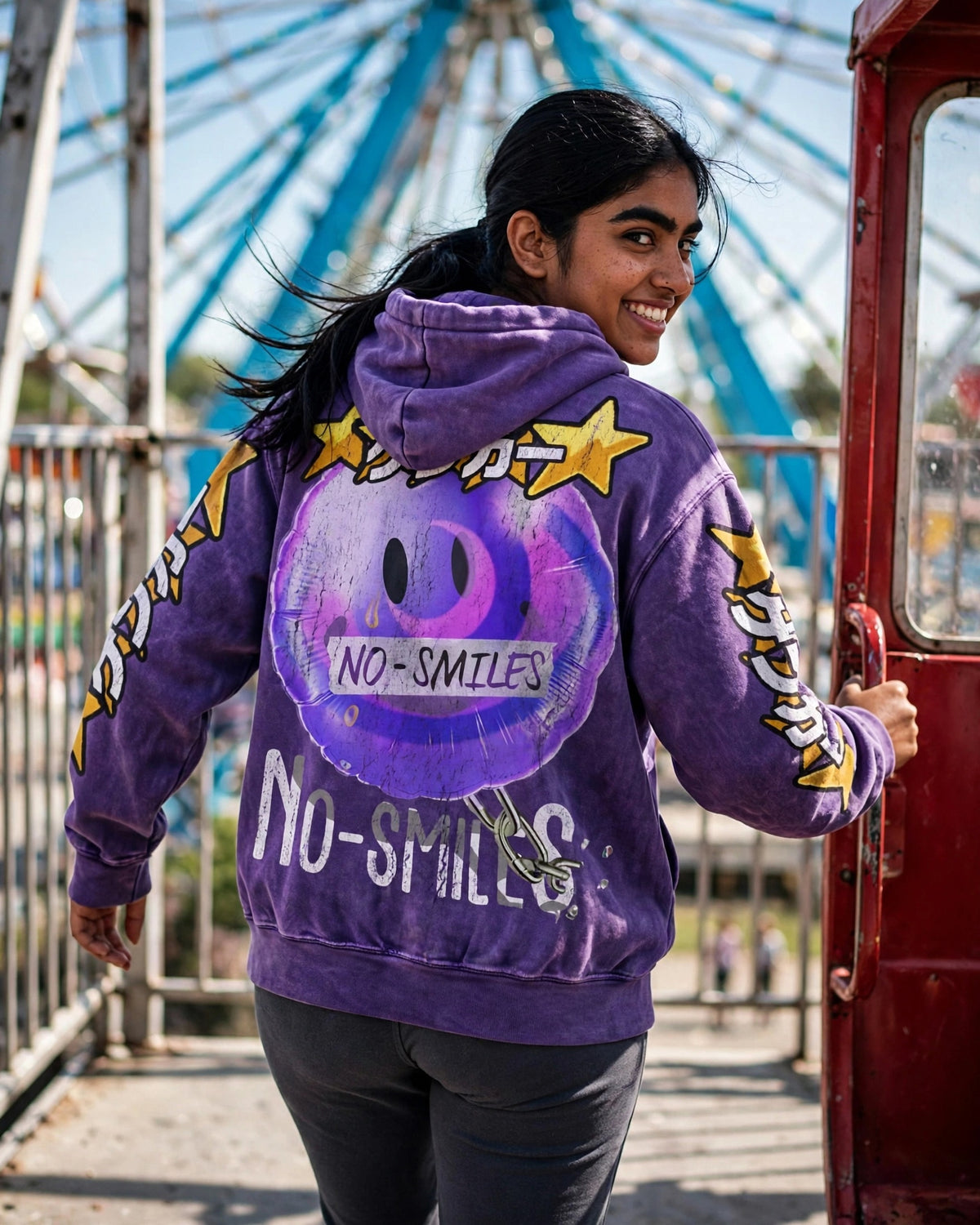 Smile Geng | Cloud Purple Vintage Style Hoodie