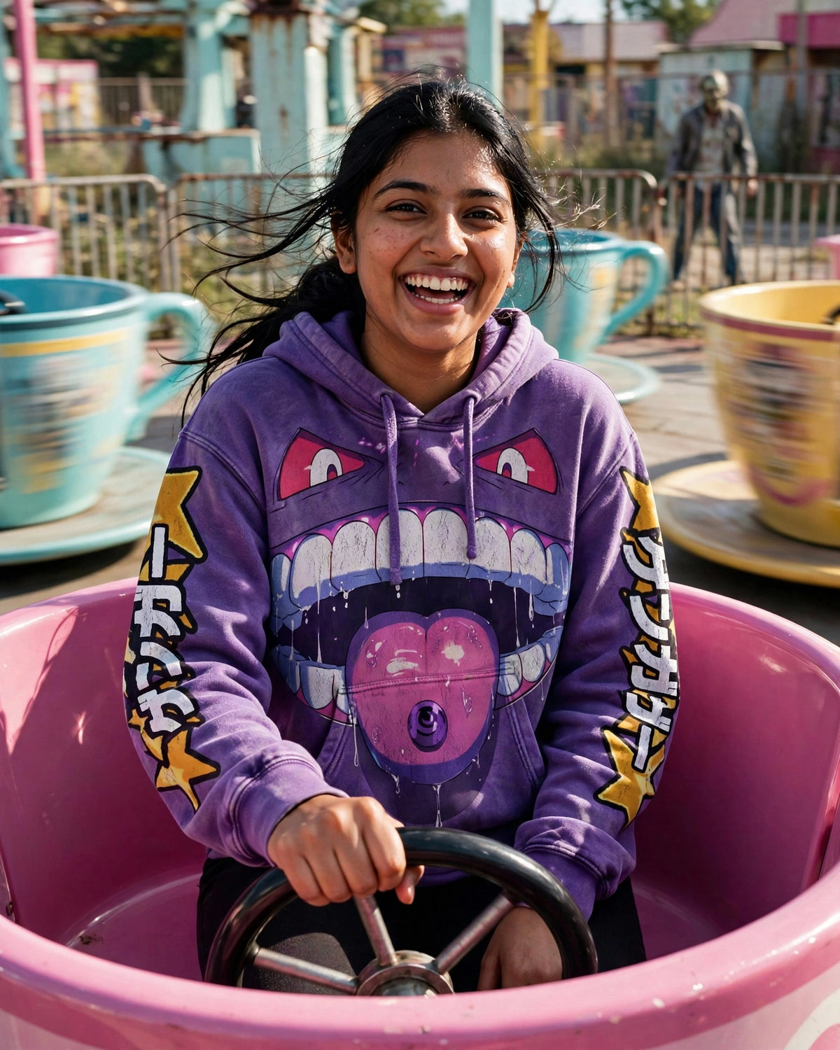 Smile Geng | Cloud Purple Vintage Style Hoodie