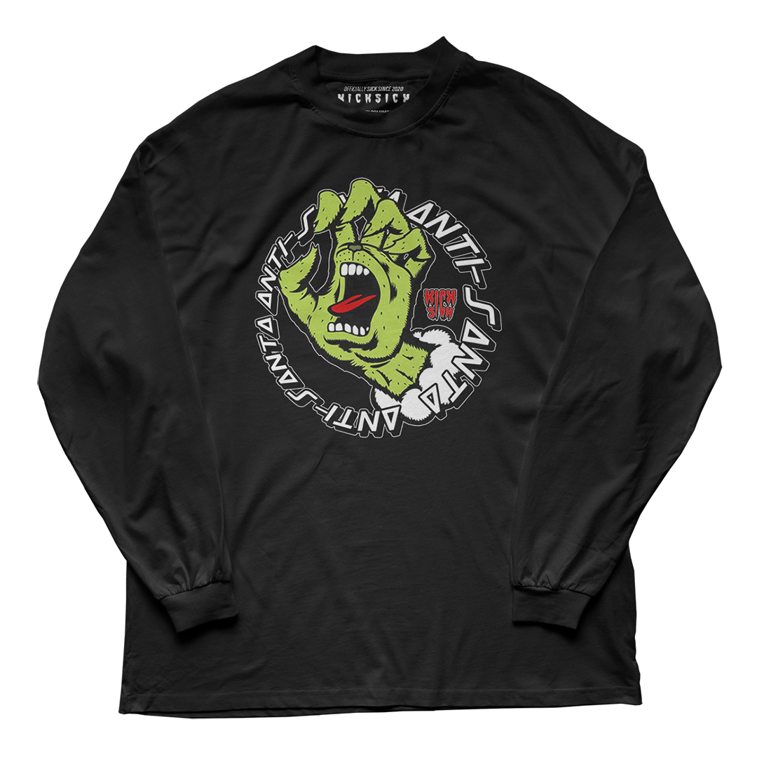 "Reverse Grinch 6 Protro Anti-Santa" Long Sleeve Tee