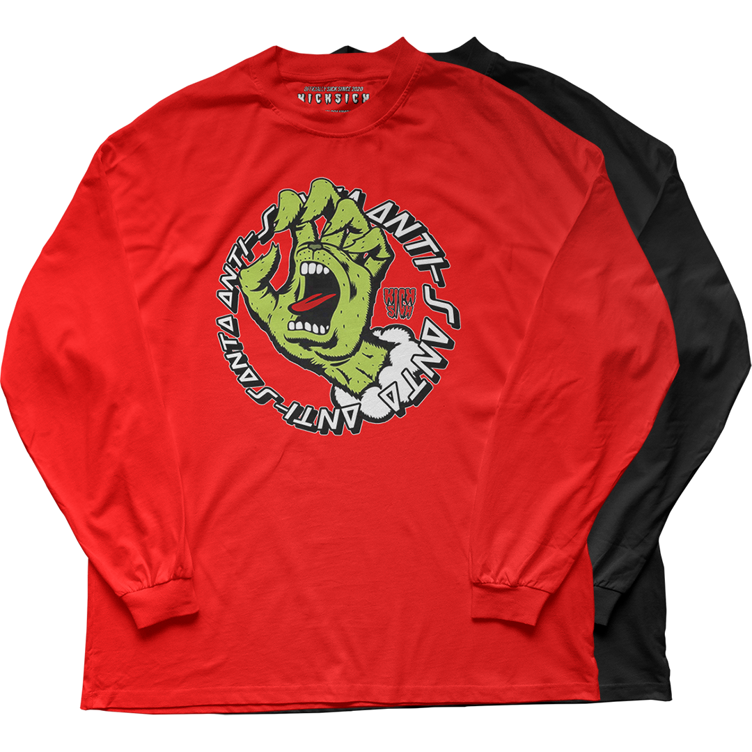 "Reverse Grinch 6 Protro Anti-Santa" Long Sleeve Tee
