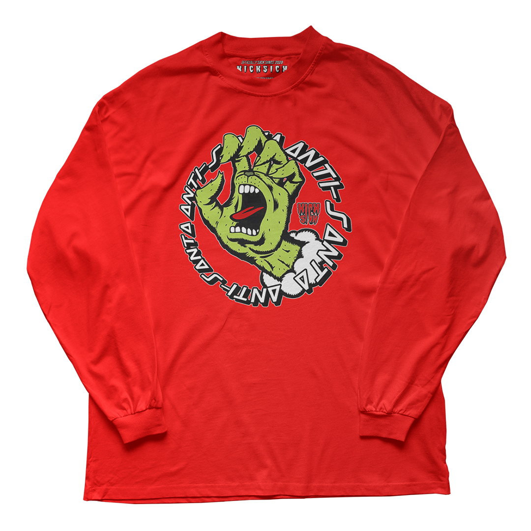 "Reverse Grinch 6 Protro Anti-Santa" Long Sleeve Tee
