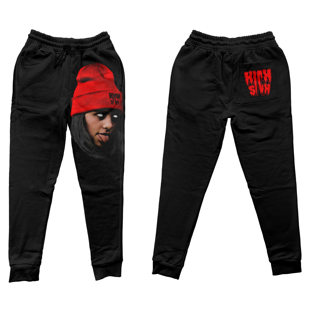 "Fire Red AAF88 Beanie Eilish" Jogger Pants