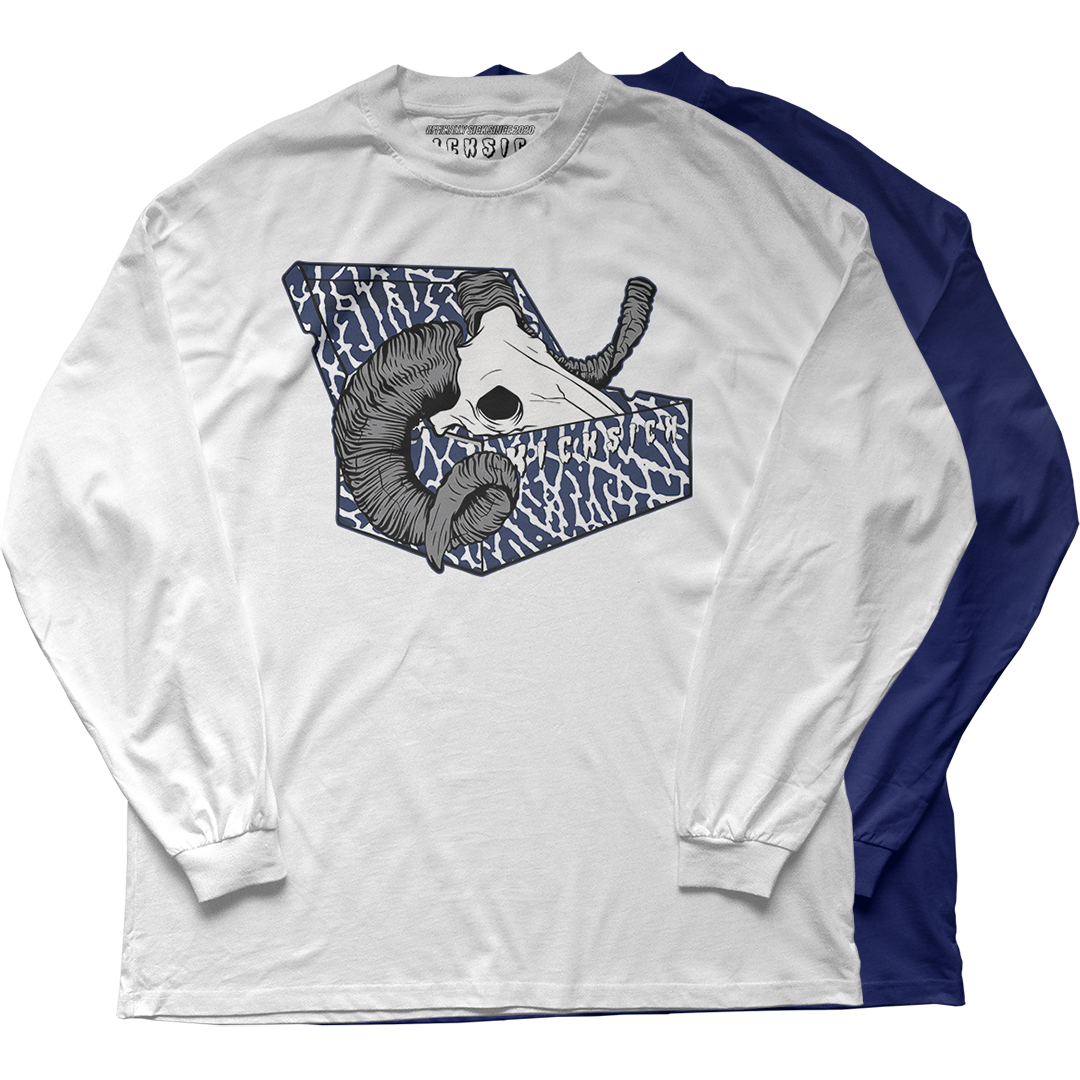 "Midnight Navy 3 Box GOAT" Long Sleeve Tee