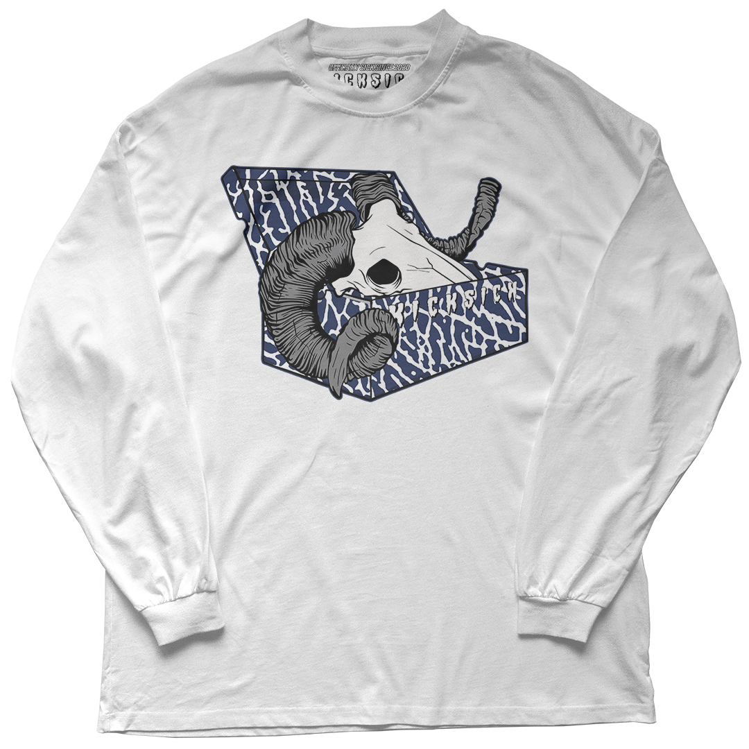 "Midnight Navy 3 Box GOAT" Long Sleeve Tee