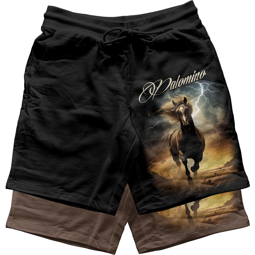 "Palomino 1 Horse" Jogger Shorts