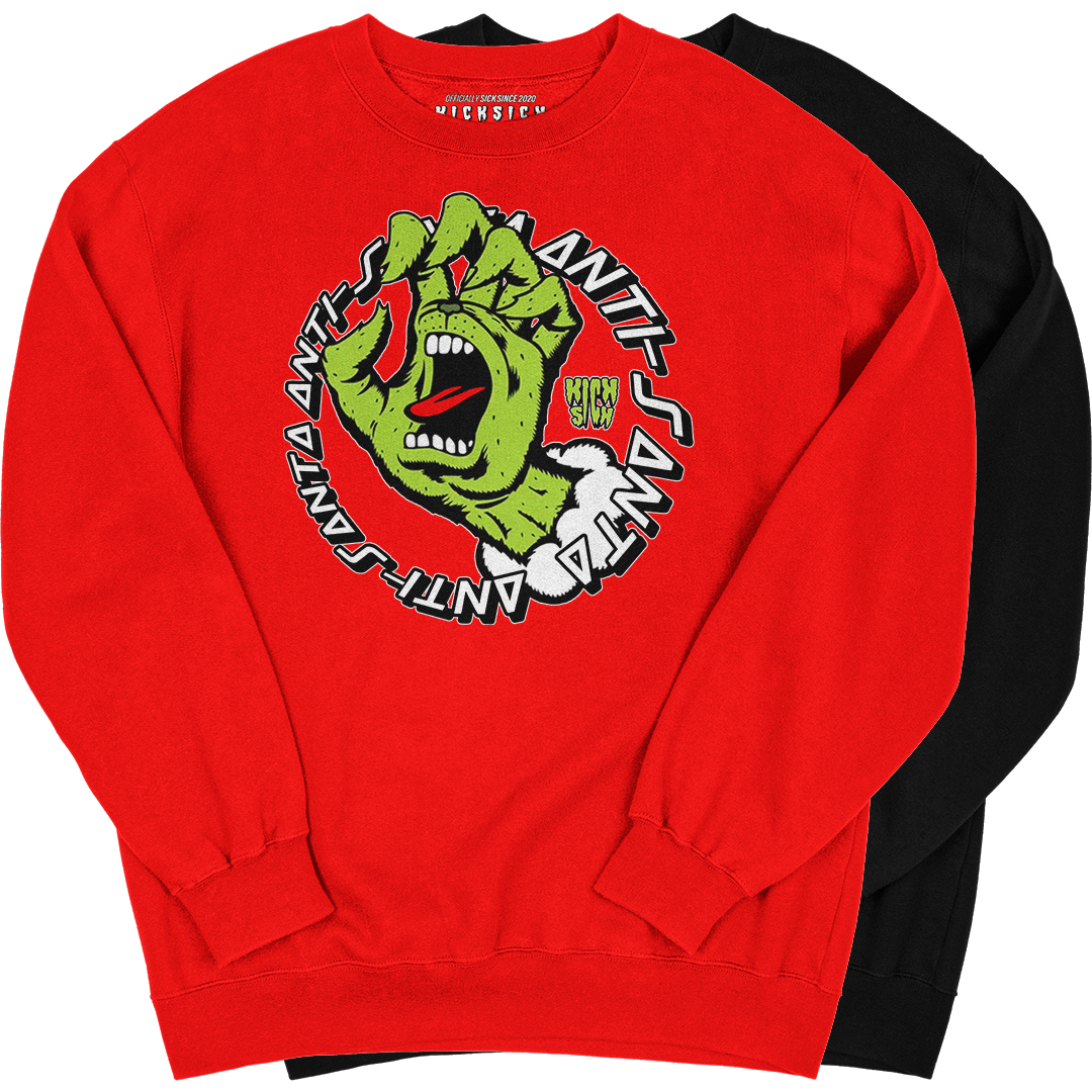 "Reverse Grinch 6 Protro Anti-Santa" Crewneck Sweatshirt