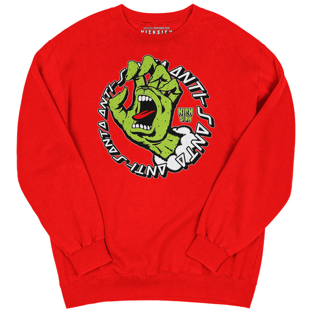 "Reverse Grinch 6 Protro Anti-Santa" Crewneck Sweatshirt