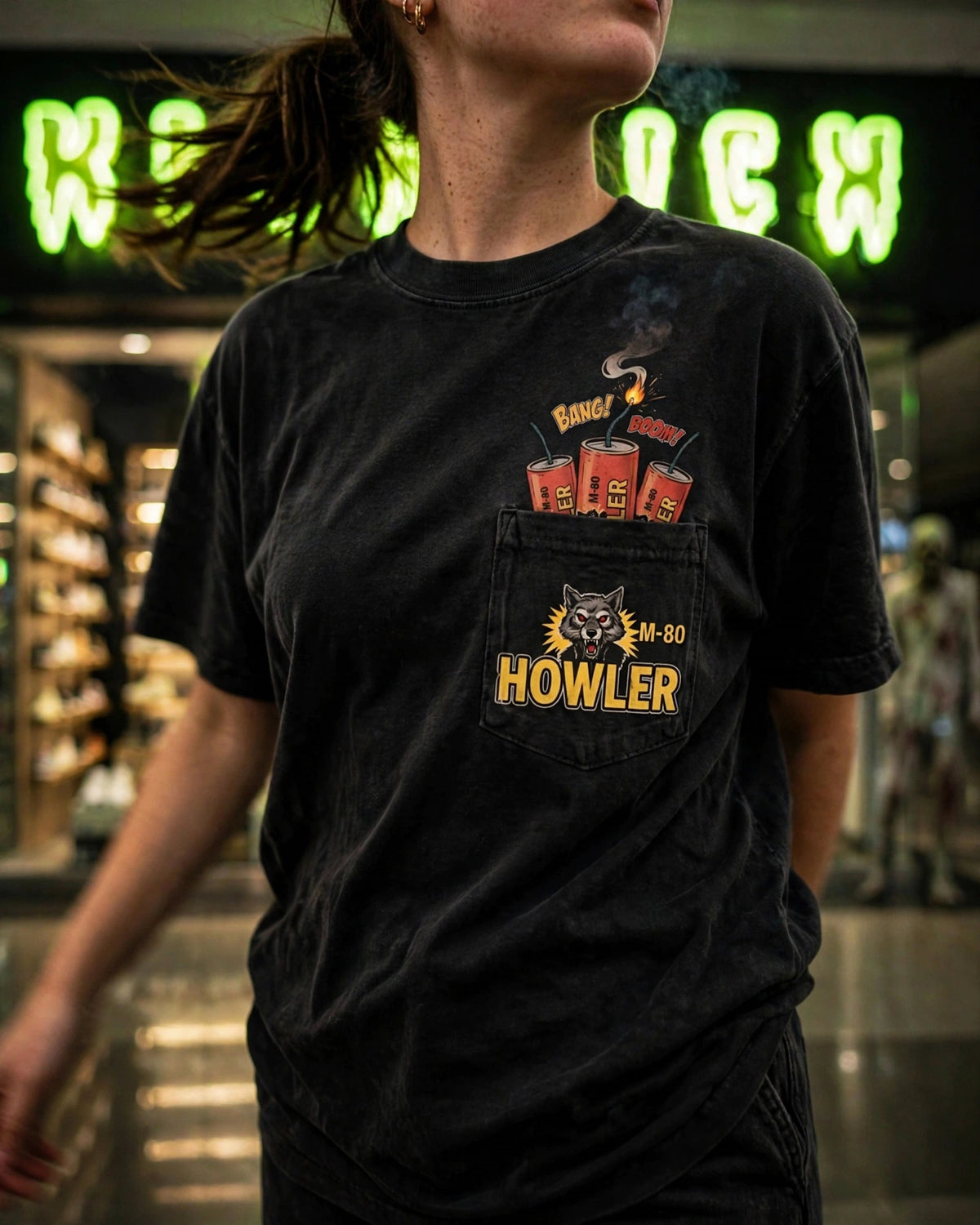 "M-80 Howler" | Vintage Style Pocket Tee