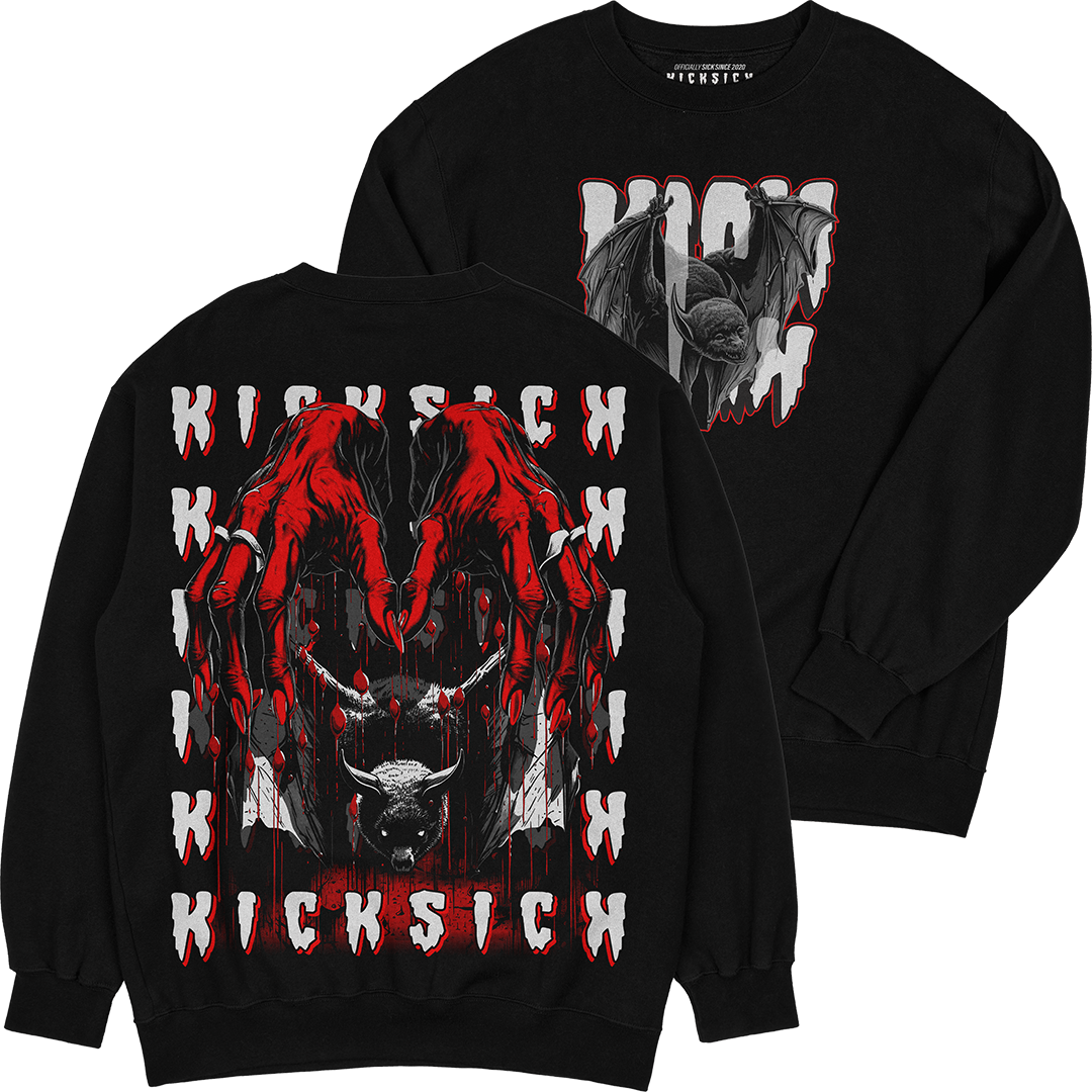 "Red Satin 1 Bat Keeper" Crewneck Sweatshirt