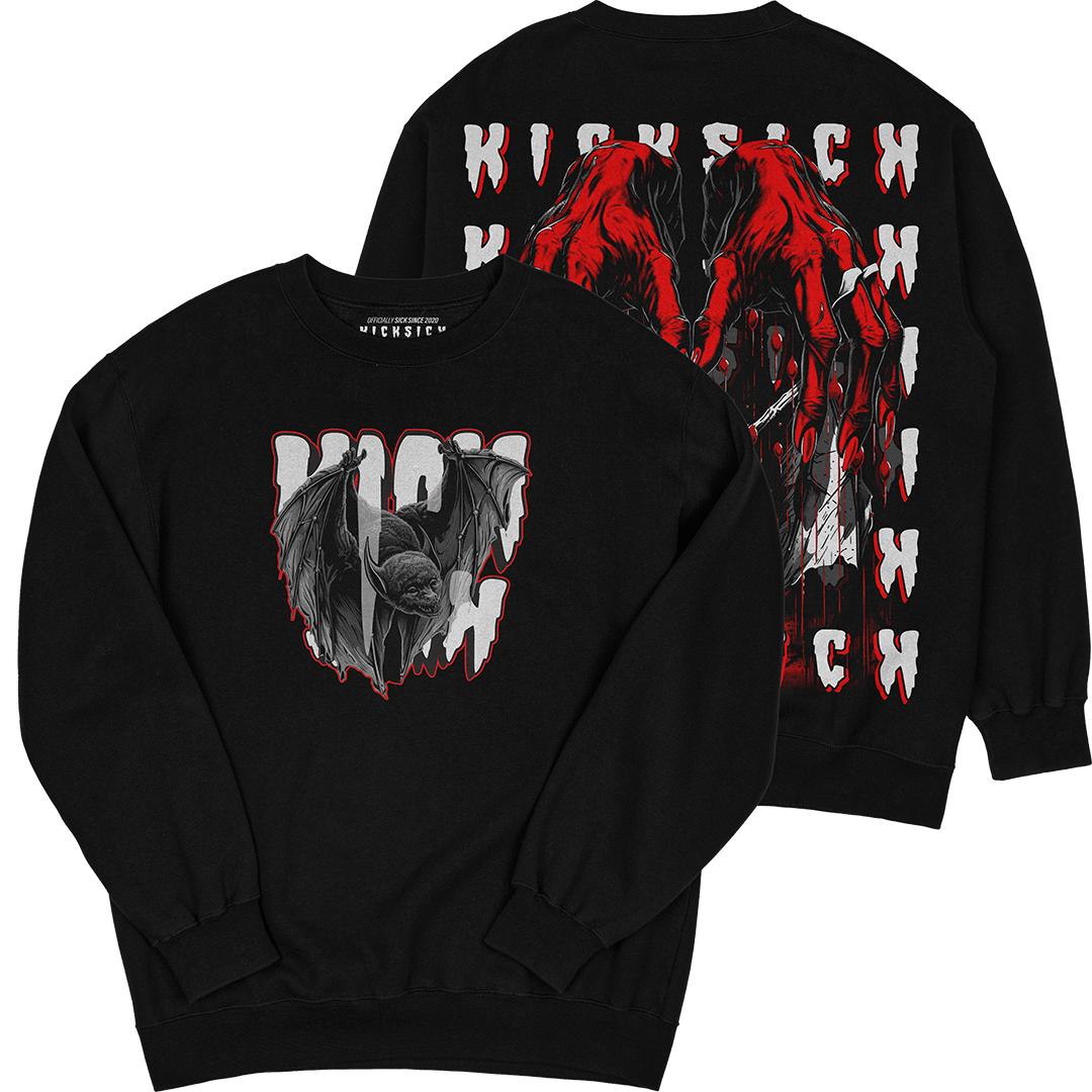 "Red Satin 1 Bat Keeper" Crewneck Sweatshirt