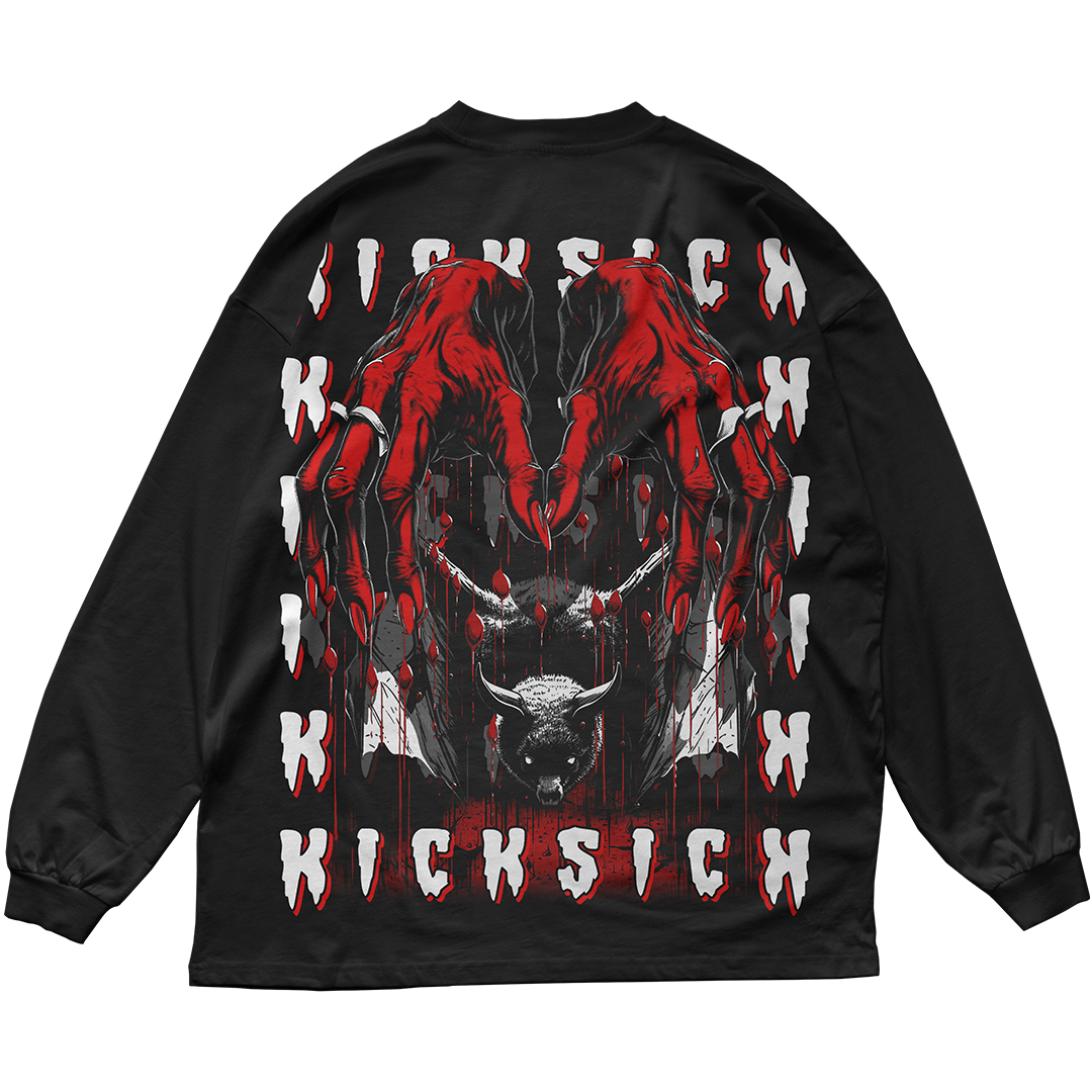 "Red Cement 4 Bat Keeper" Long Sleeve Tee