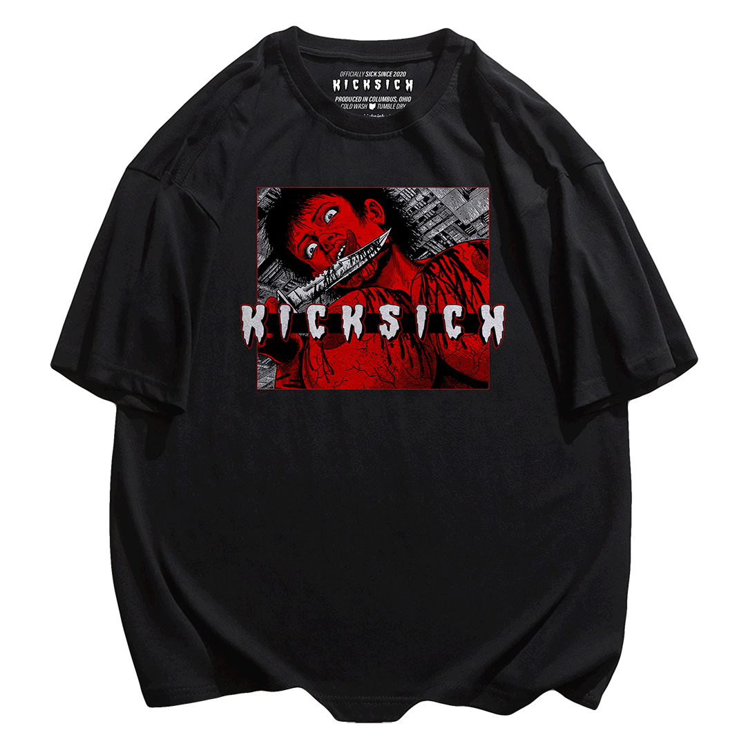 "Red Satin 1 Kill 4 Kicks" Tee