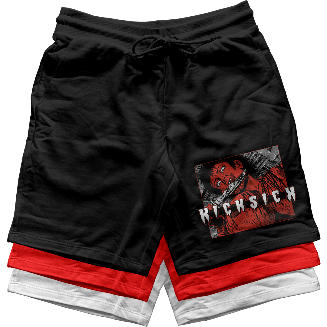 "Red Cement 4 Kill 4 Kicks" Jogger Shorts