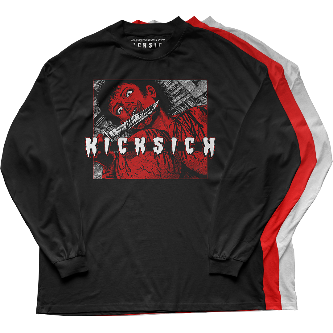 "Red Cement 4 Kill 4 Kicks" Long Sleeve Tee