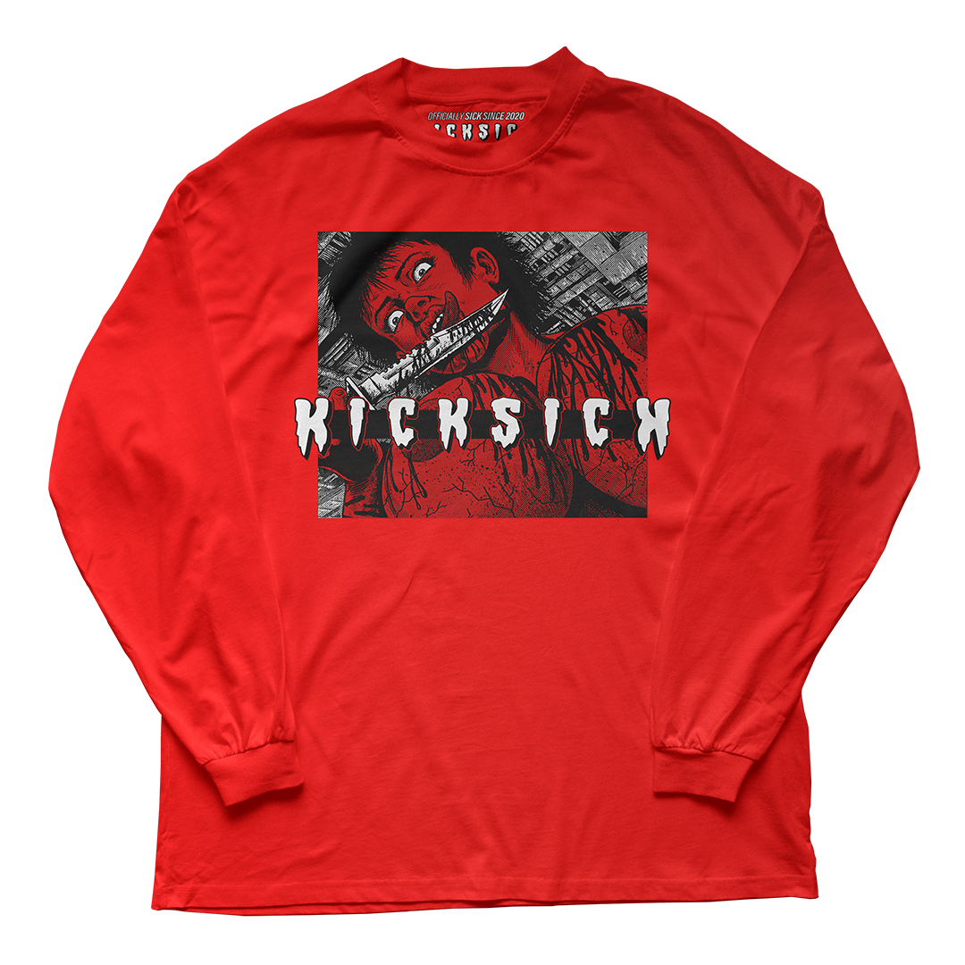 "Red Cement 4 Kill 4 Kicks" Long Sleeve Tee
