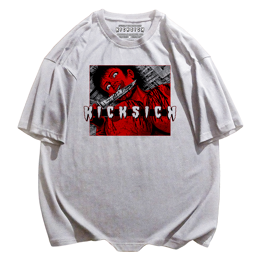 "Red Satin 1 Kill 4 Kicks" Tee