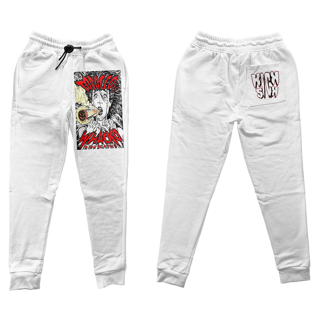 "Red Satin 1 Tobacco Whacko" Jogger Pants