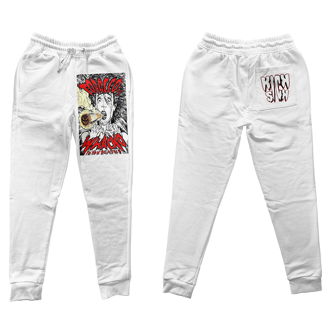 "Red Satin 1 Tobacco Whacko" Jogger Pants