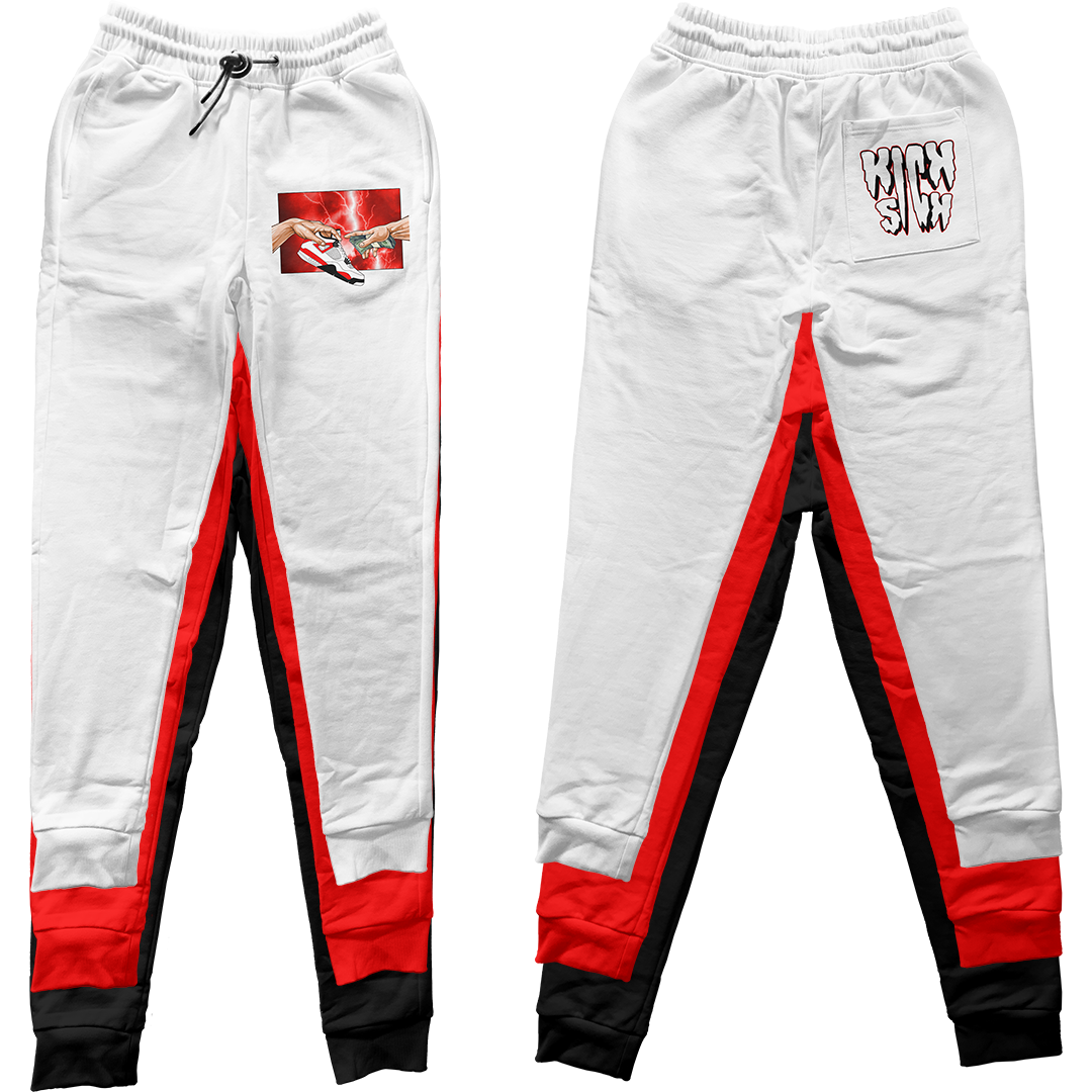 "Red Cement 4 Retro God" Jogger Pants