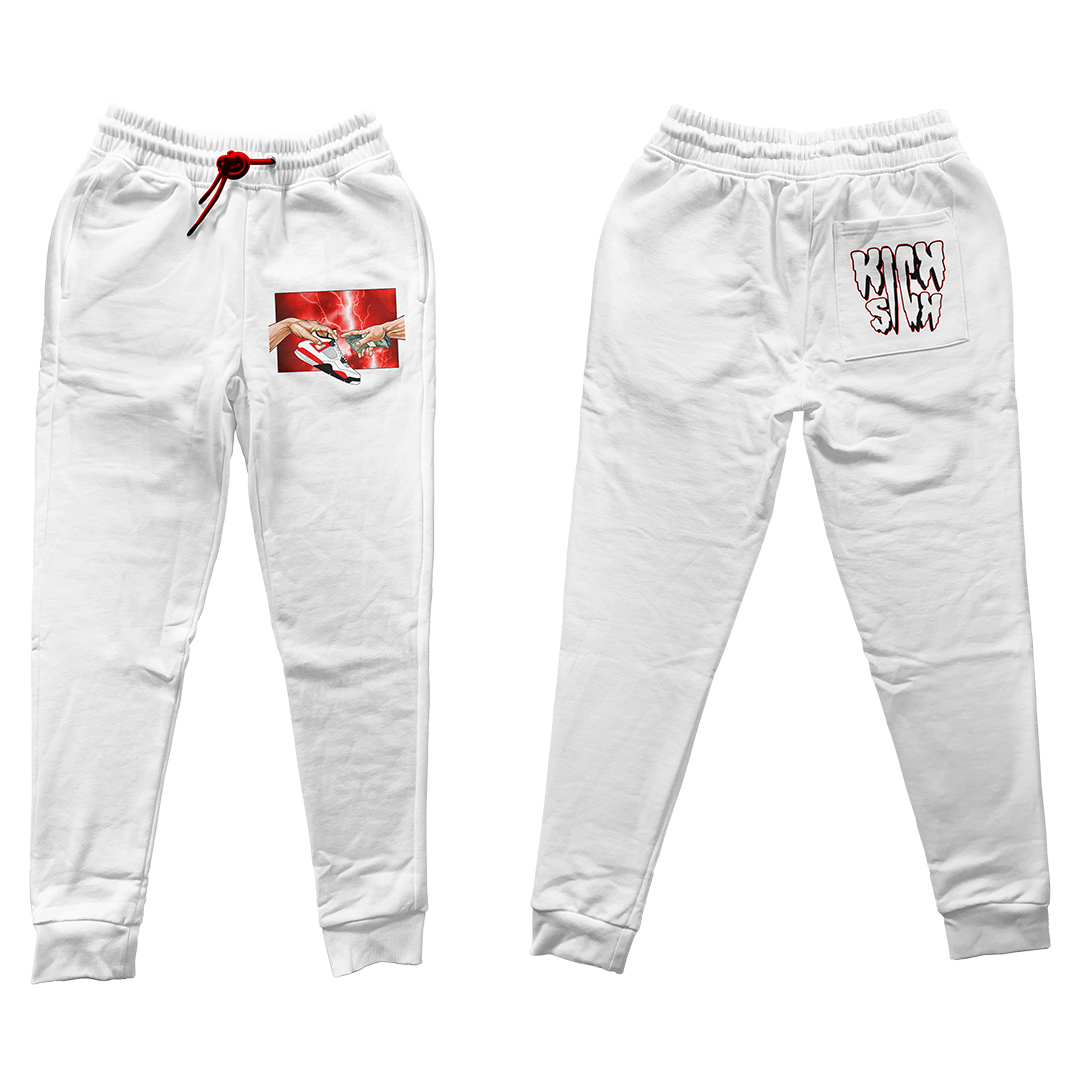 "Red Cement 4 Retro God" Jogger Pants