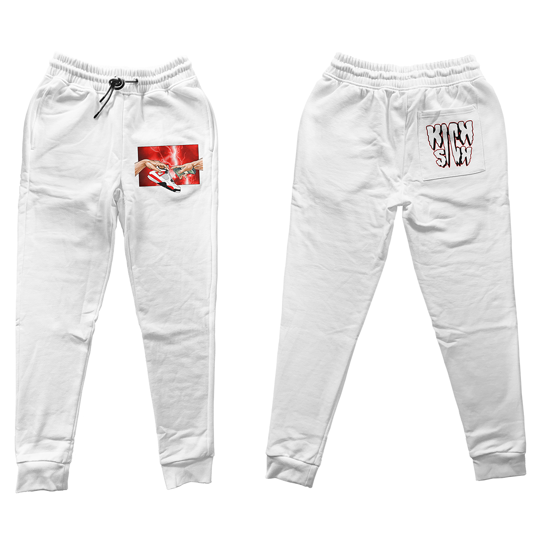 "Red Cement 4 Retro God" Jogger Pants